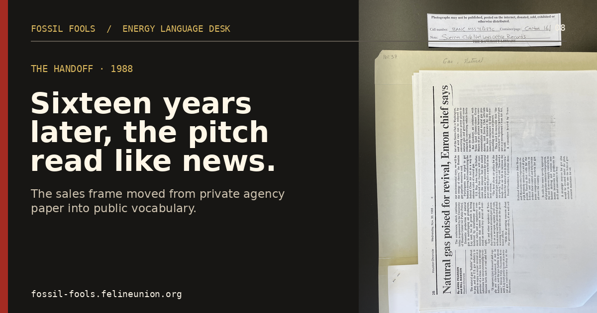 Sixteen years later, the pitch read like news.